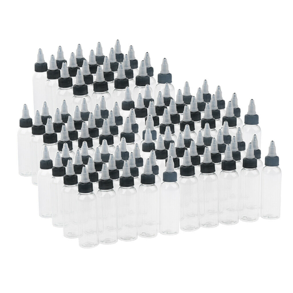 100x 30ml Pour-Spout Bottles Oil Dispensing Bottles, Waterproof, Lightweight And