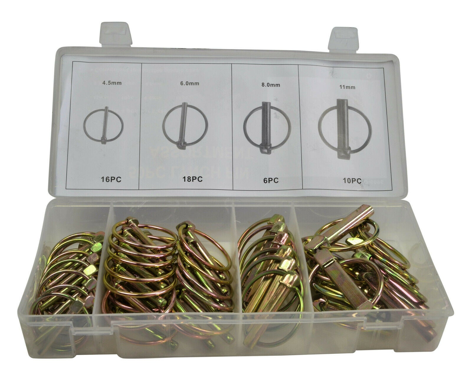 50Pc Safety Pin, Ring Pin Spring Pin Safety Pin, Lock Pin, Bolt Set Boxed Bomb