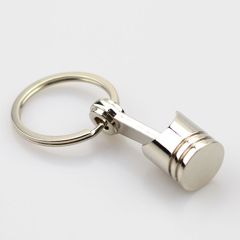 1pc Cute Car Metal Piston Keychain Keyfob Engine Fob Key Chain Ring Keyring