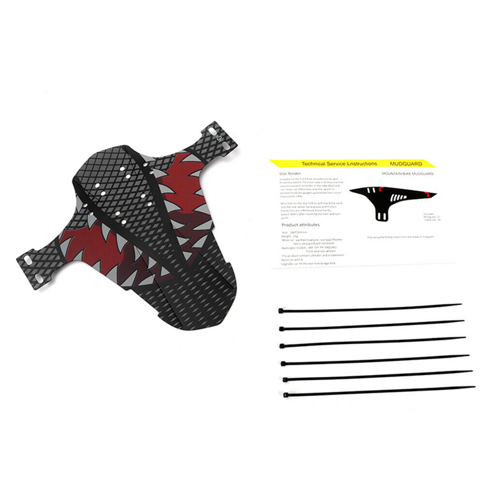 Durable MTB Mountain Bike Bicycle Front Fork Rain Mudguard Red