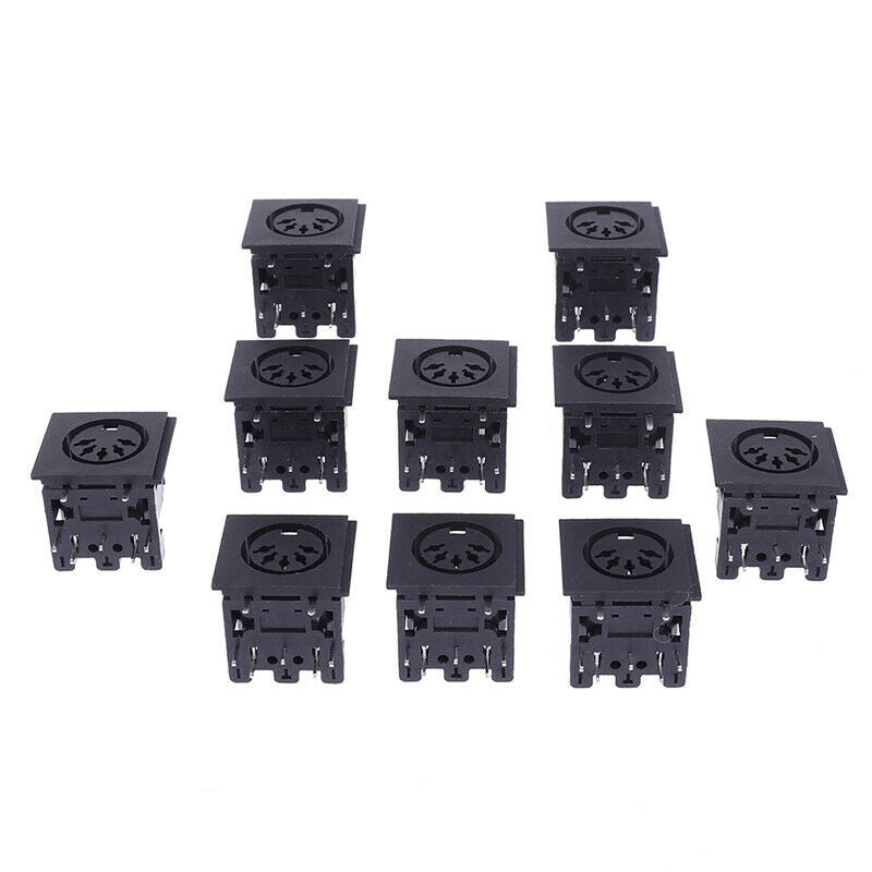 10pc 5 Pin DIN PCB Sockets Audio Female Base TerminalBDDD