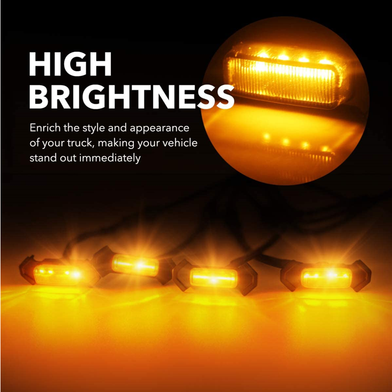LED Grille Lights Amber Yellow with Fuse for Tacoma TRD PRO Front Grille 2018