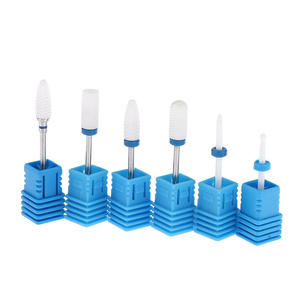 6Pcs 3/32'' Nail Drill Bit Salon Manicure Filing Grinding Sanding Bits