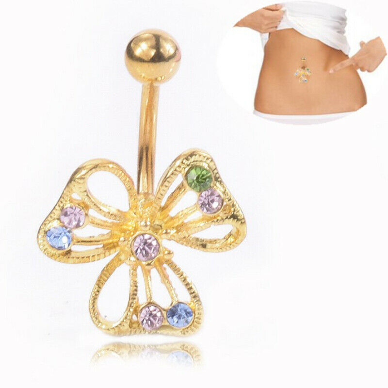 1pc Golden Maple Leaves Navel Ring Belly Dance Accessories Navel Na.l8
