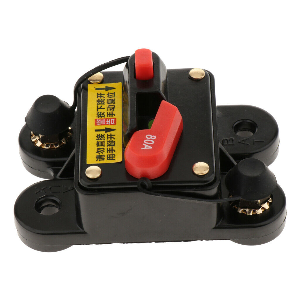 Car Audio 80 Amp Resettable Fuse Circuit Breaker Car Protect for Audio System