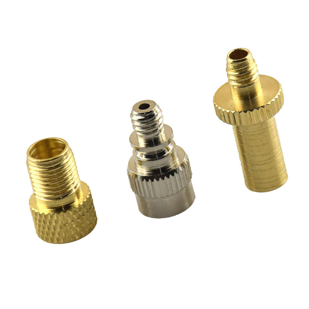 3x Bicycle Presta Valve Adapter Schrader Converter Cycling Pump Kit Adaptors