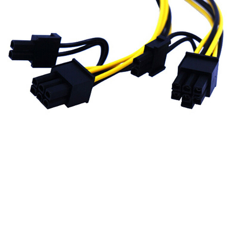 Video card 6pin to Double 8pin(6pin+2pin) connector cable extention cable.l8