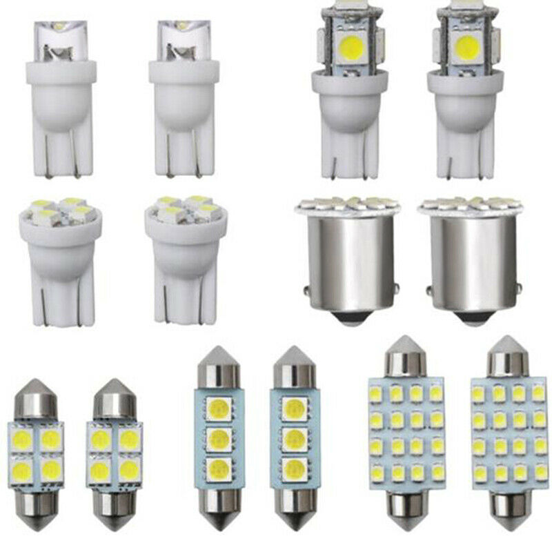 14PCS Car LED Interior Package For T10 36mm Map Dome License Plate Lights.l8