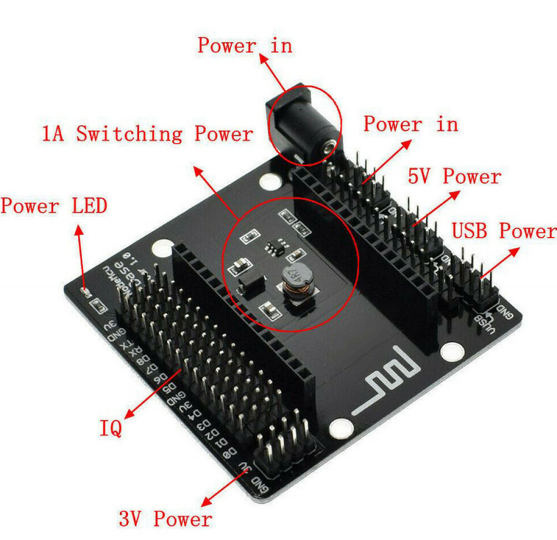 Development Nodemcu Esp8266 V3 Breadboard Breakout Expansion Shield Base Dev Kit