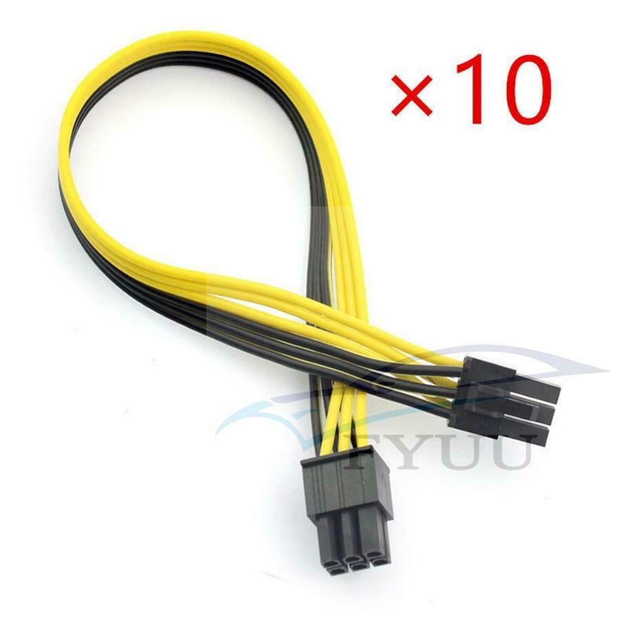 DIY Power Cable PCI-E PCI Express 6P Male to 6Pin Male Graphics Video Card 10pc