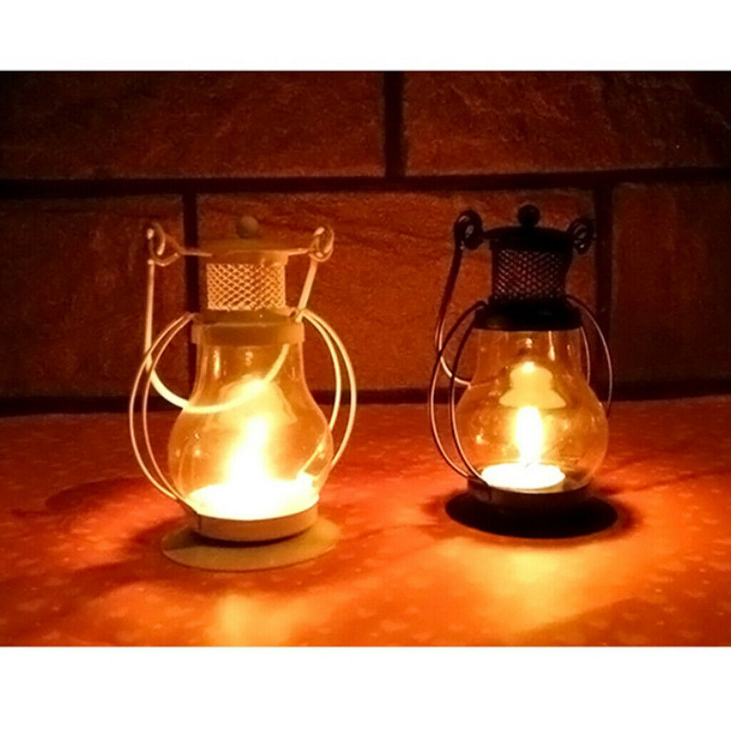 Camping Tent Lantern Portable Working Lamp Iron for Multi Purpose Use Black