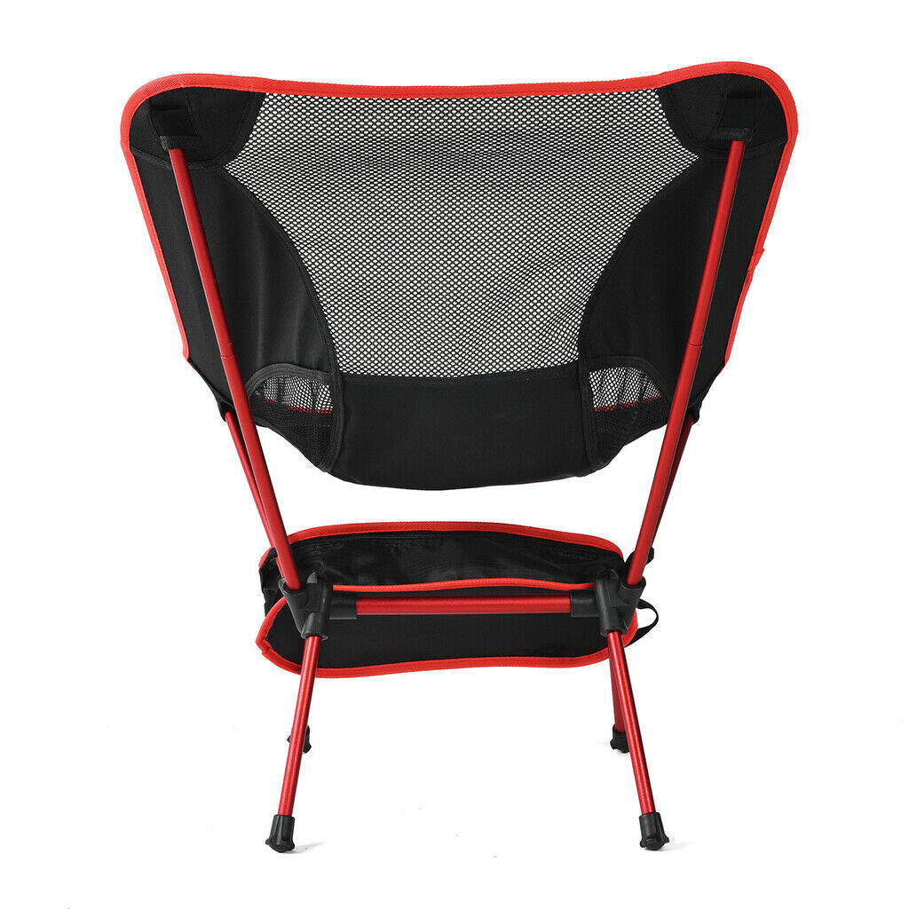 Folding Chair Outdoor Fishing Stool Seat Portable for Outdoor Picnic Red