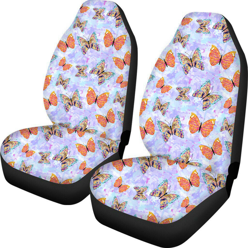 Universal Butterfly Car Front Seat Covers Protector for Auto Suv Women Girls Uk