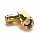 90Â°right angle Adapter RP.SMA male jack to RP.SMA female plug connector -WJCA Lt
