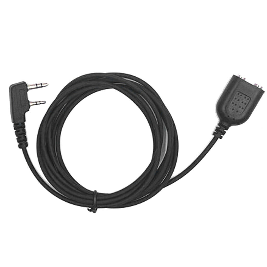 2 PIN Radio Earpiece Speaker Mic Cable for Kenwood TK-370 TK-373G