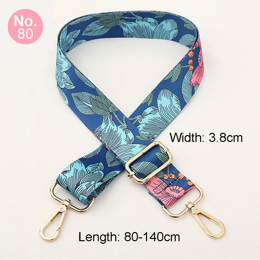 2 Pack Bag Strap with Golden Buckle Jacquard Shoulder Handbag Belt for Women