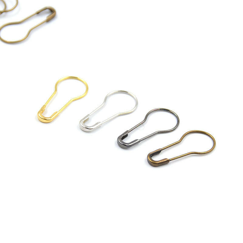 100Pcs Needle Clip Knitting Craft Stitch Crochet Tool Copper Markers Locking hs
