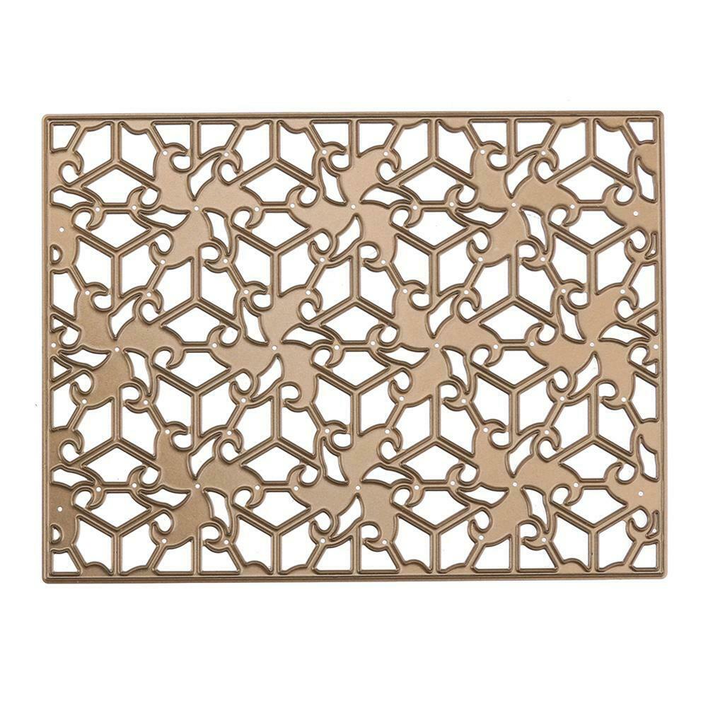 Hexagonal Flower Embossing Cutting Die Stencils DIY Scrapbooking Craft Tool @