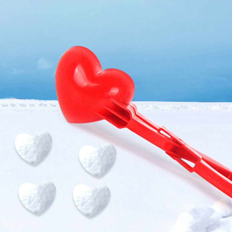 Heart Shaped Snowball Maker Clip Winter Sand Ball Mold Plastic Clamp Kid .l8