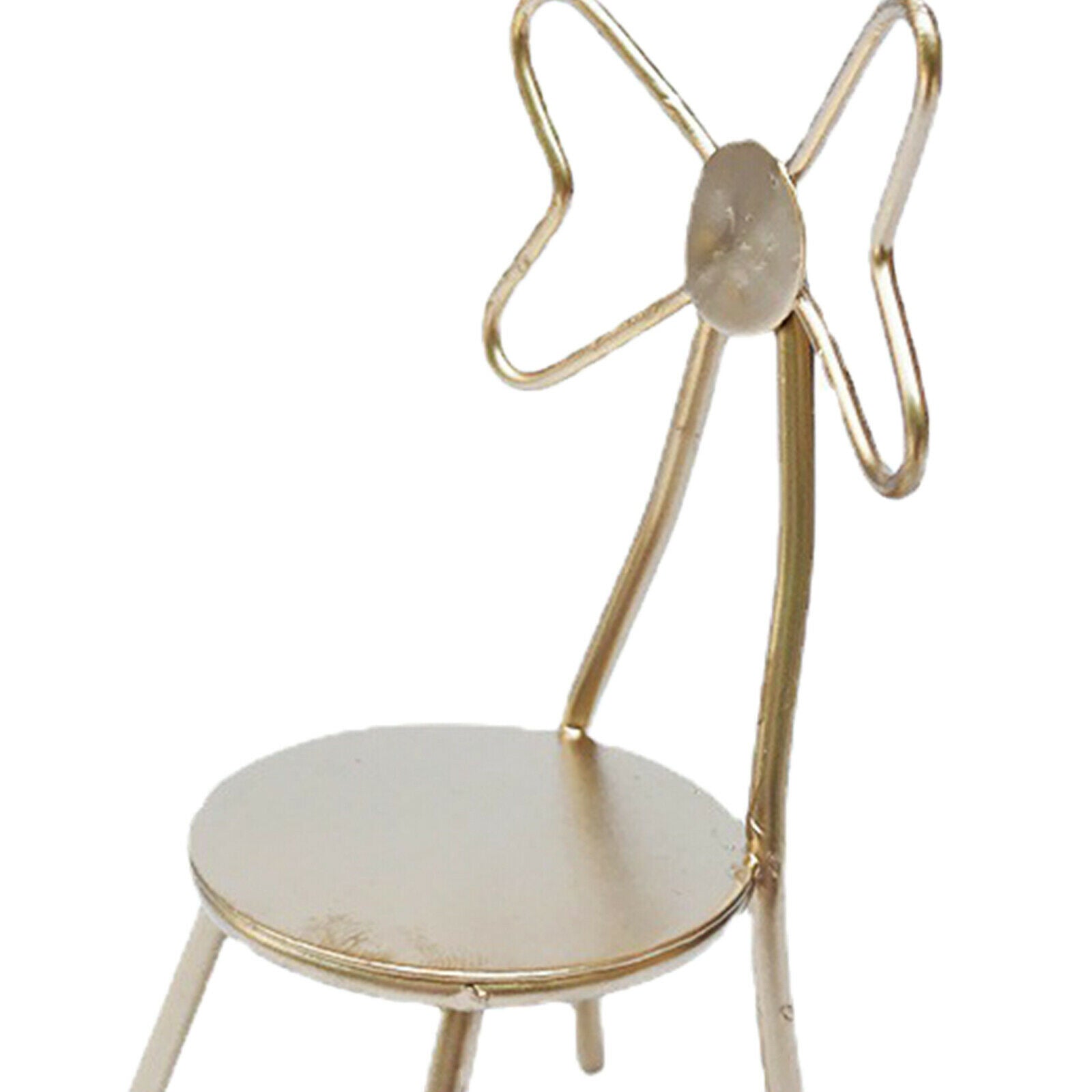 1/12 Scale Metal Chairs Simulation Fairy Garden Furniture Supplies Ornaments