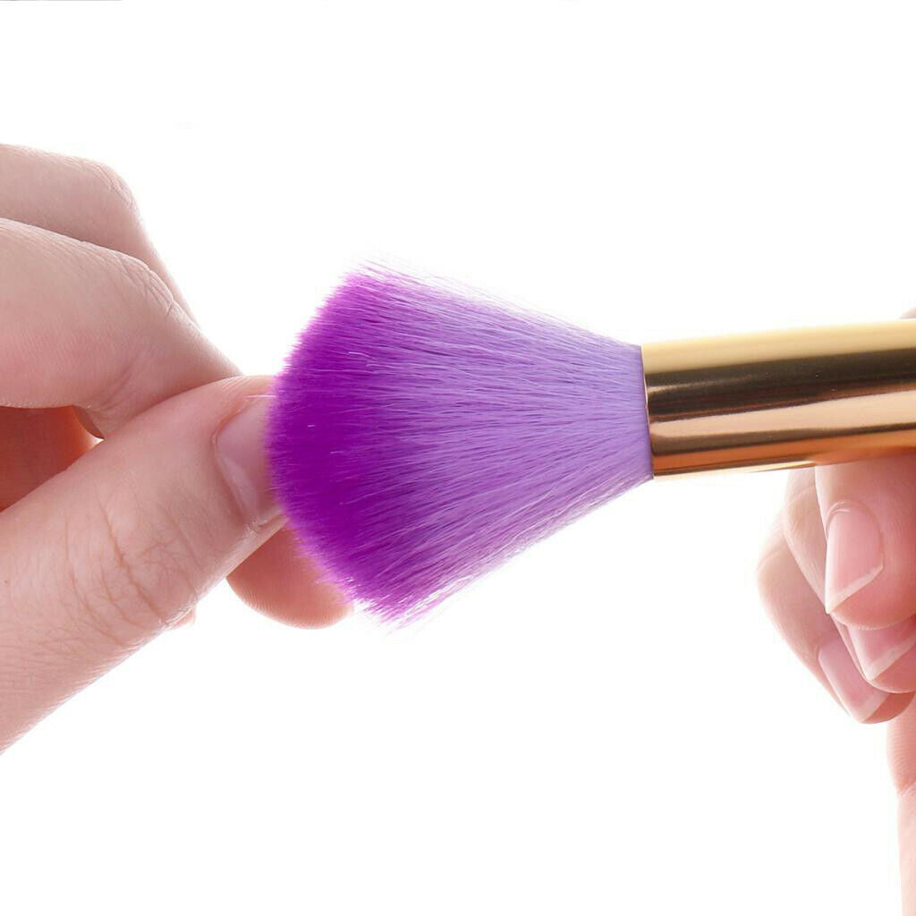 Nail Care Manicure Dust Remover Cleaner Brushes Makeup Powder Brushes Purple