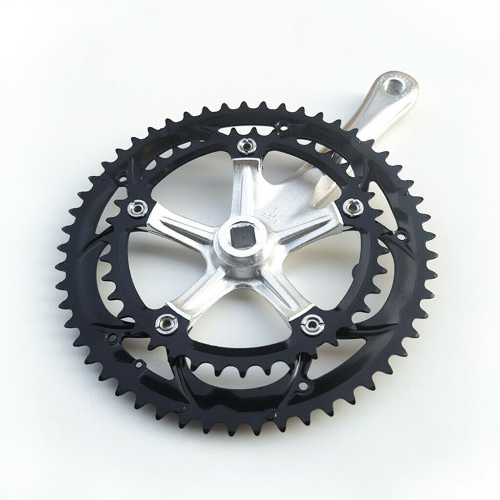 Folding Road Bike Chainring Crankset BCD130mm 39T-53T 165mm 6-10Speed Crankarms