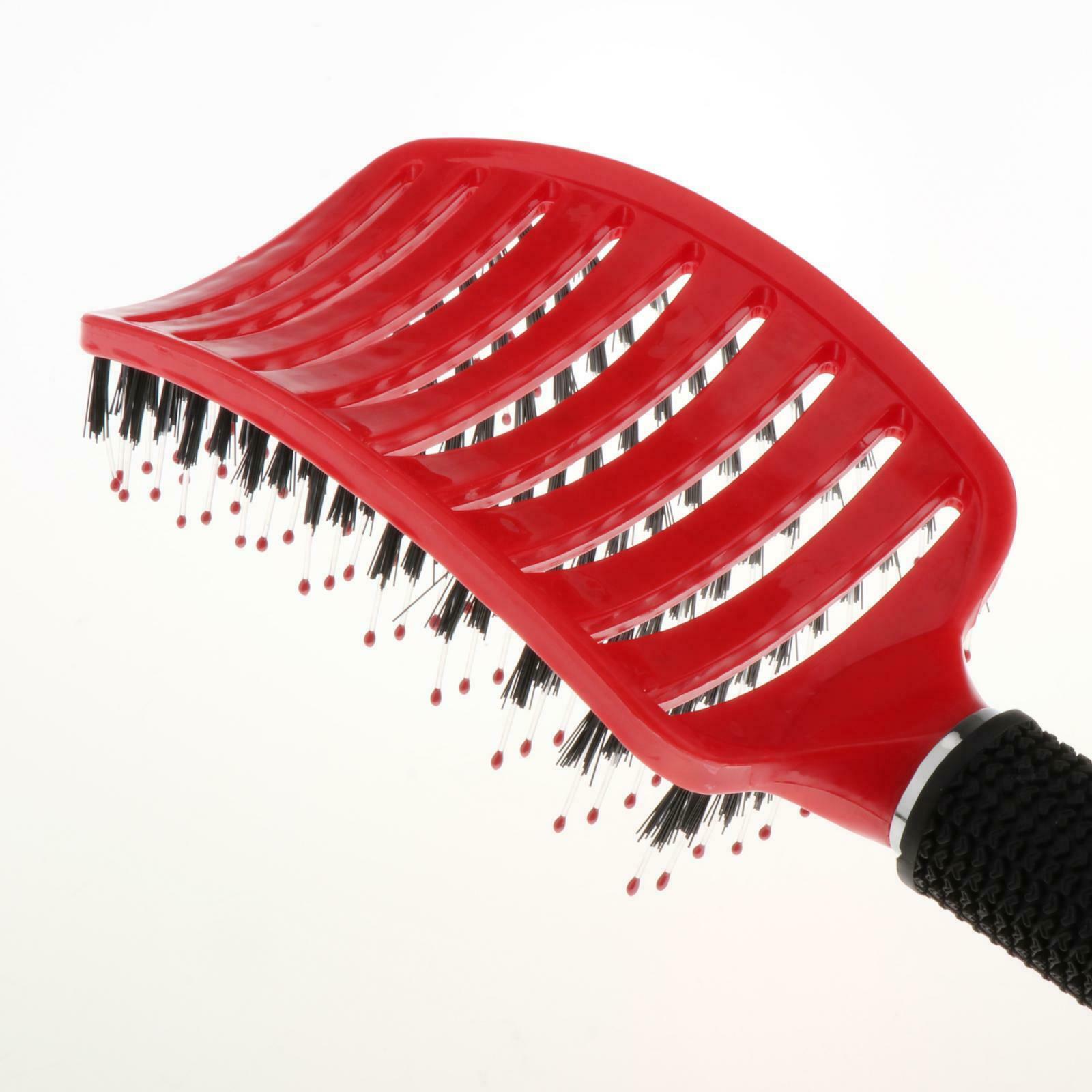 2x Salon Bristle Hair Styling Massage Vent Paddle Comb+Hair Dryer Diffuser