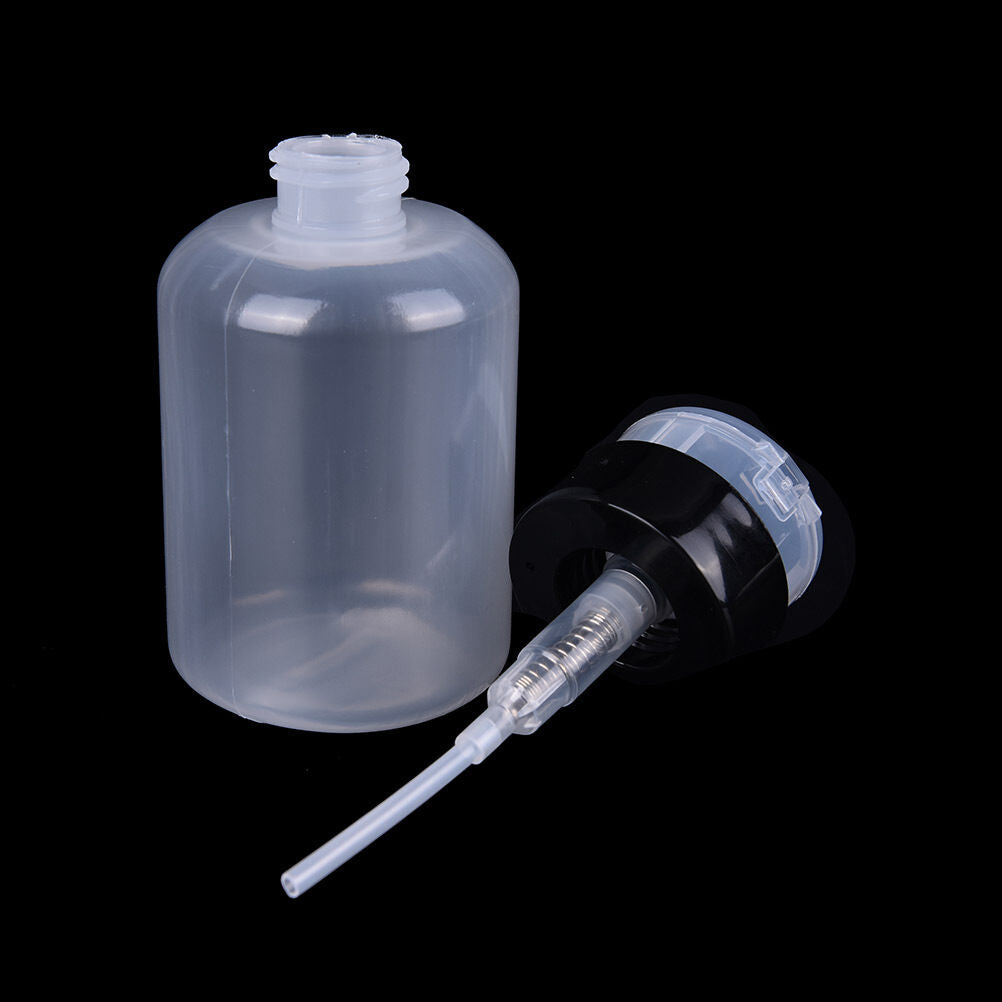 Clear Nail Art Pump Dispenser Acetone Polish Remover Alcohol Liquid Botth3A NC