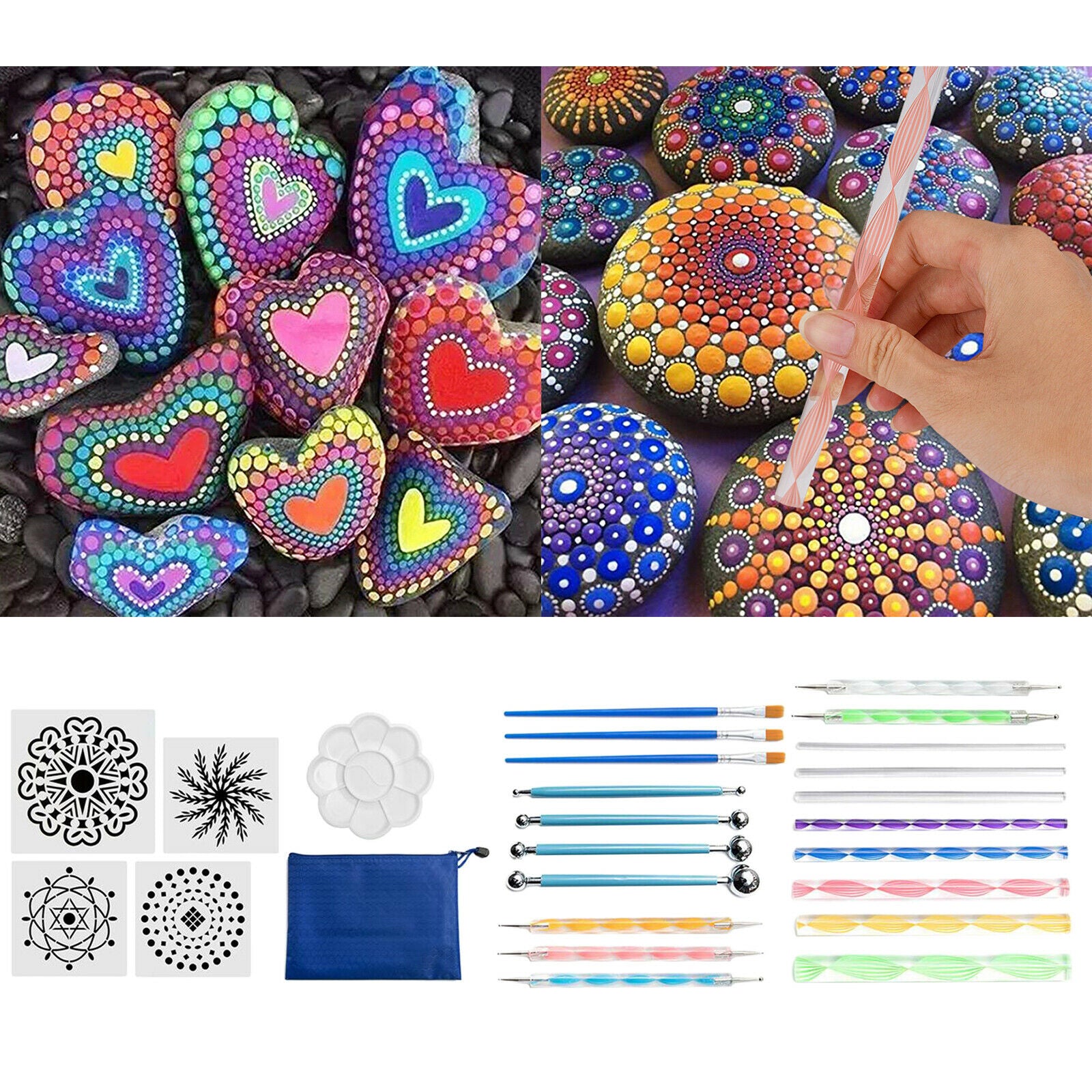 25Pcs Durable Dotting Painting Tools w/ Mandala Set Pen Dotting Ball Stylus