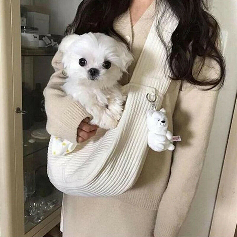 Pet Dog Puppy Kitten Carrier Travel Handbag Canvas Single Shoulder Sling Bag Rf