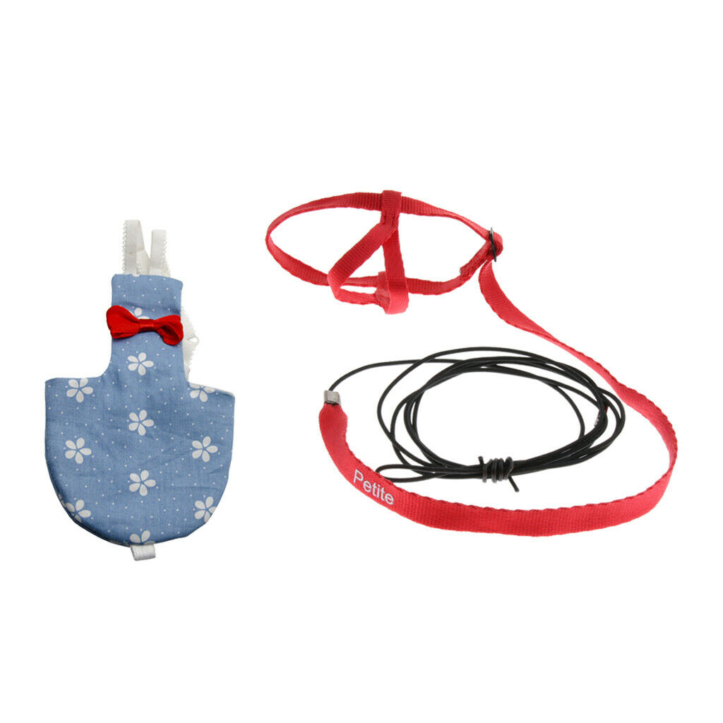 Pet Bird Nappy Diaper and Training Leash Harness for 75-110g Small Parrots