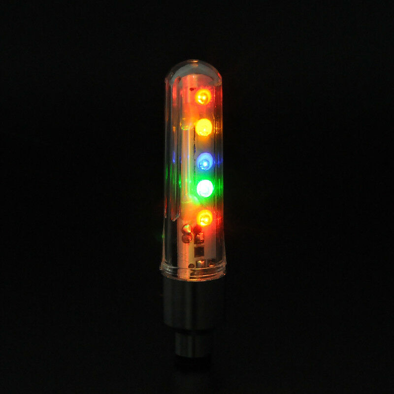 2x 5 LED Flash Light Bicycle Motorcycle Car Bike Tyre Tire Wheel Valve Lamp Tool