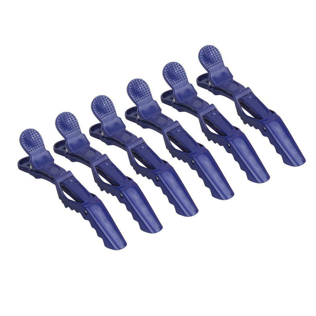 6Pc Salon Styling Sectioning Clips Wide Teeth Thick Hair Alligator Clips