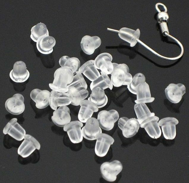 New 4MM Rubber Earring Back Stoppers Ear Post Nuts Jewelry Making 500PCS Lots CH