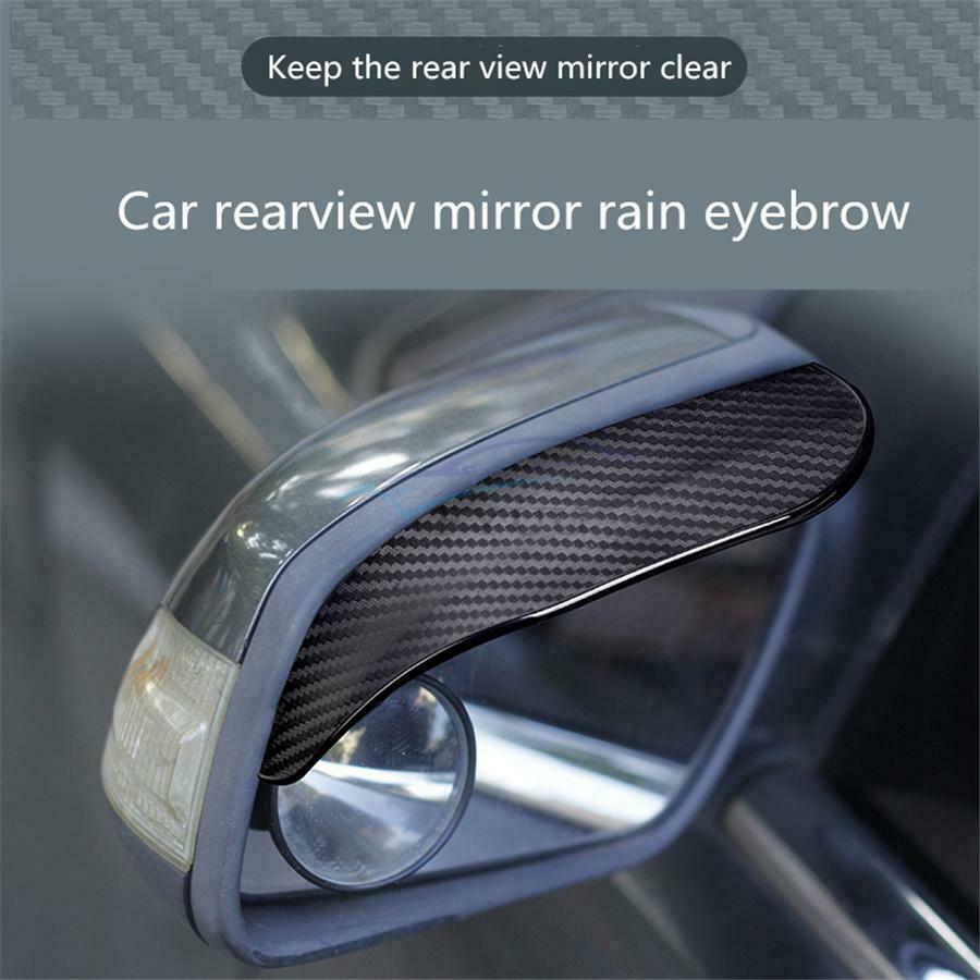 2 Pieces 185mm × 60mm Vehicle Exterior Styling PVC Rear View Mirror Rain Shield