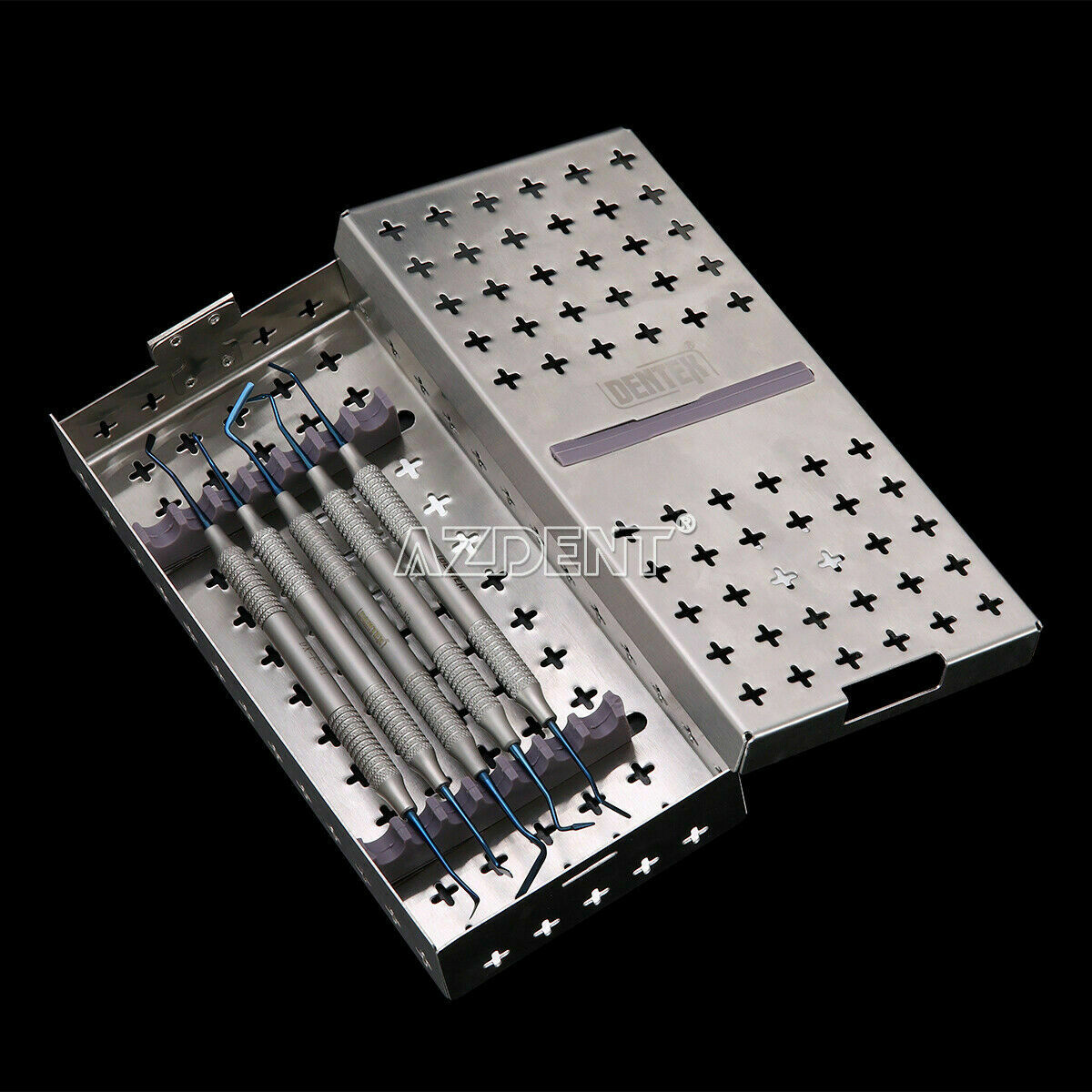 5pcs Dental Composite Filling Instrument Blue Titanium Coated Restorative Kit