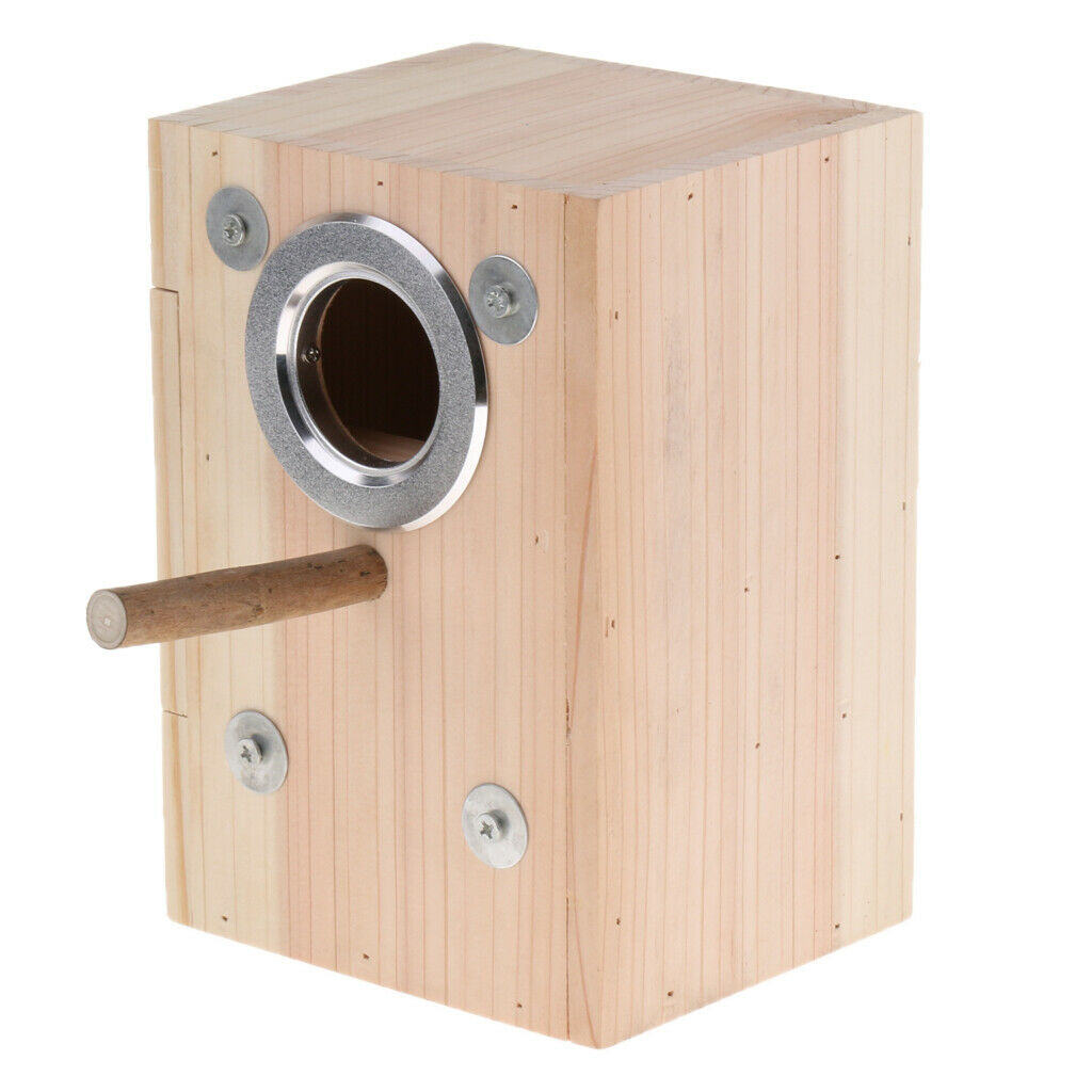 2x Birdhouse, Wooden Bird House, Parrot Breeding Nest Nesting Box Small Animal