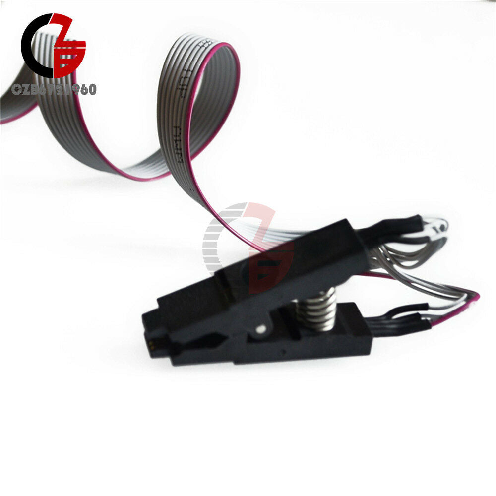 SOIC8 SOP8 Test Clip For EEPROM 93/25 /24Cx in-Circuit Programming + 2 Adapters