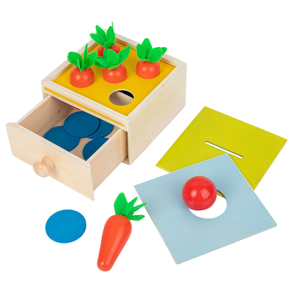 Toddler Wooden Toys, Montessori Toys Baby Educational Toys Carrot Sorting Game,