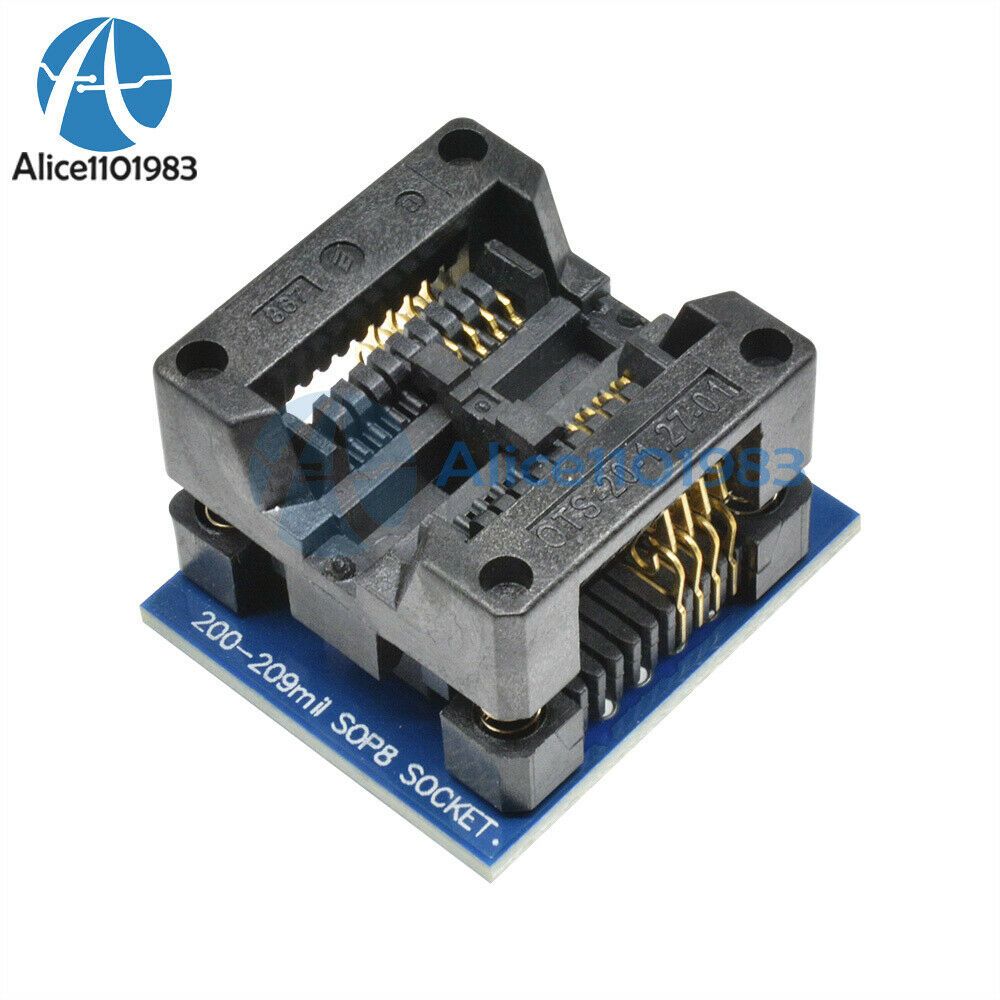 5PCS SOP8 to DIP8 Wide-body Seat Wide 200mil Programmer Adapter Socket Blue