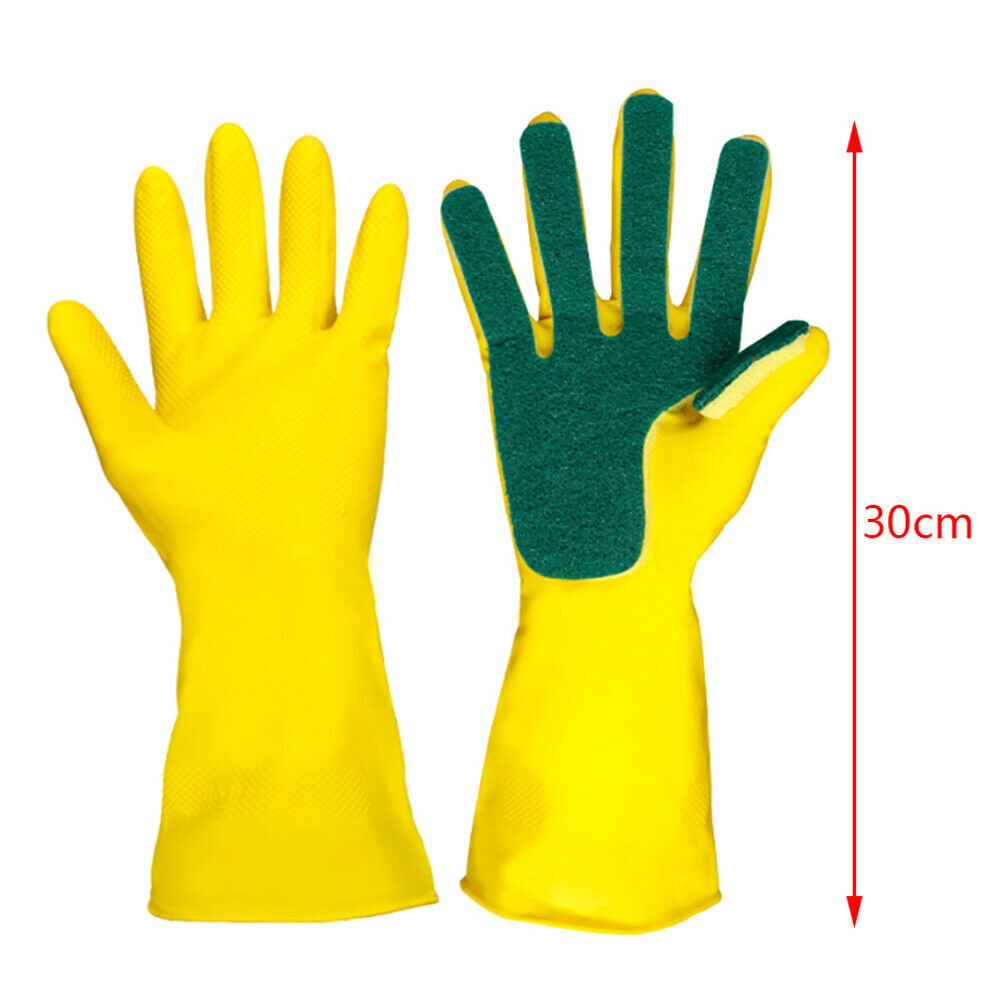 Scrub Gloves Dish Washing Cleaning Silicone Sponge Rubber Soft Scouring K.l8