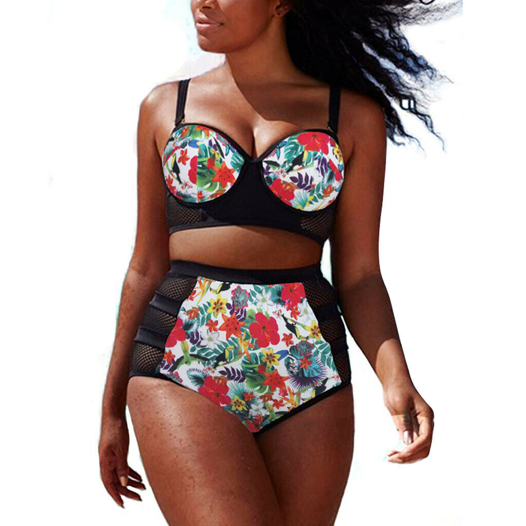 Sexy Women's Swimsuit Swimwear Set Monokini Push up Underwire Bikini XL