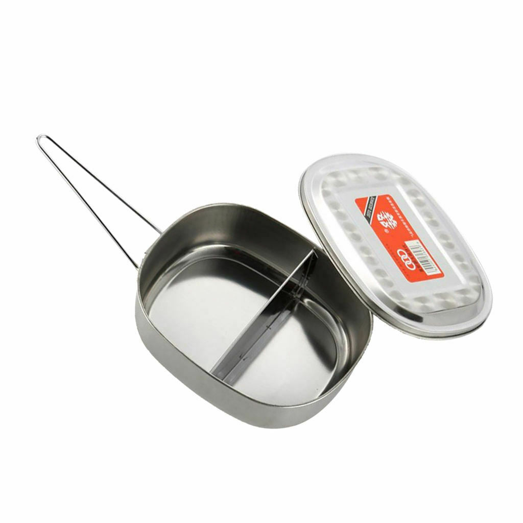 Stainless Steel Bento Lunch Box Outdoor Camping Picnic Food Container M