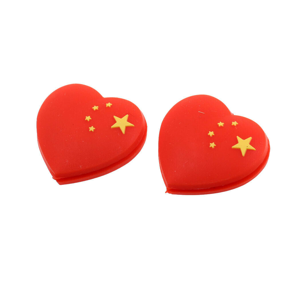 2 Pieces Shockproof Tennis Squash Racket Vibration Dampeners - Red Heart