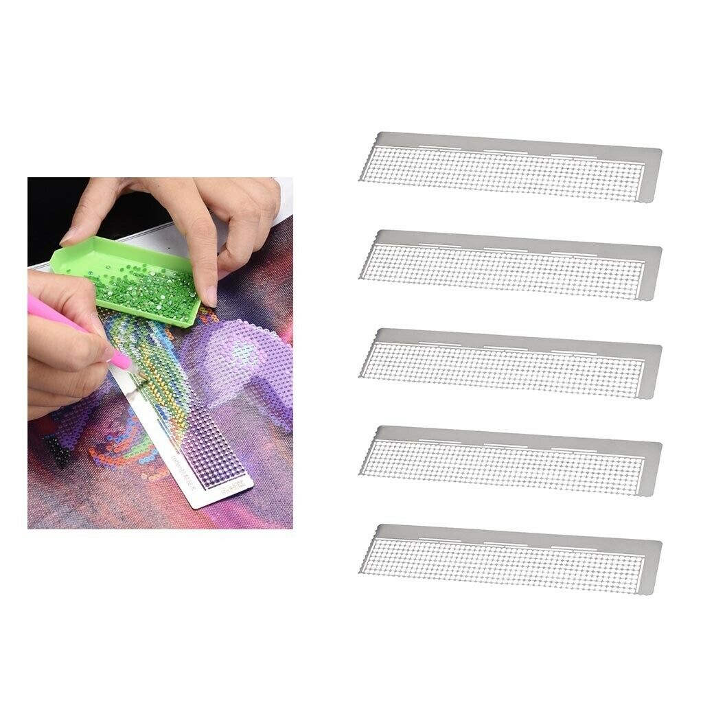 Pack of 5 216 Holes 5D DIY Dot Drill Ruler Diamond Embroidery Supplies