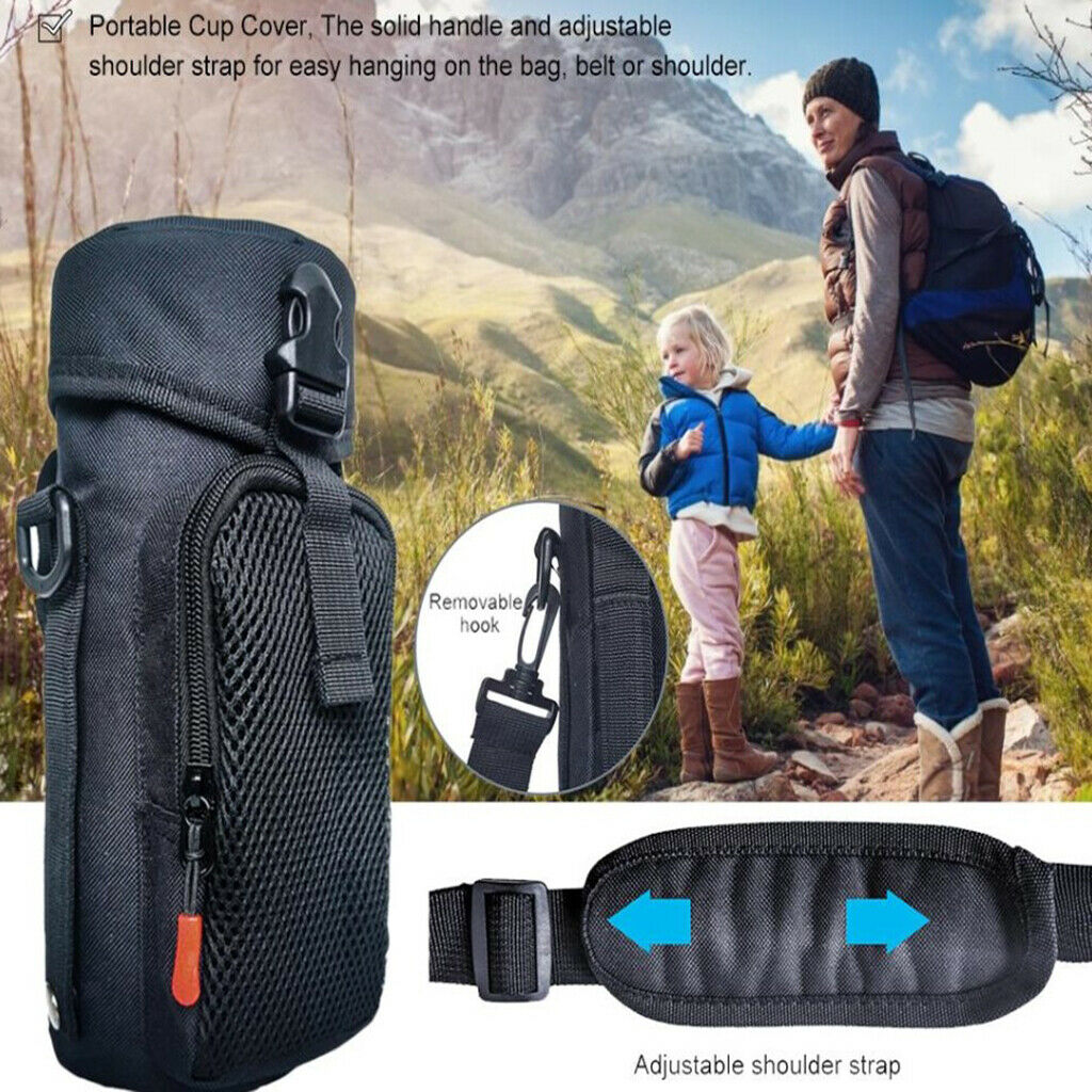 Durable Water Bottle Holder Sleeve Molle Bag Carrying Pouch Belt for Hiking