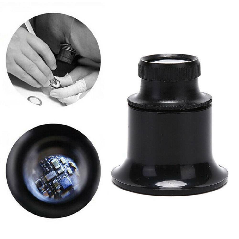 20X Pocket Magnifying Glass Jewellers Loupe Jewellery Eye Lens Magnifier Loop US