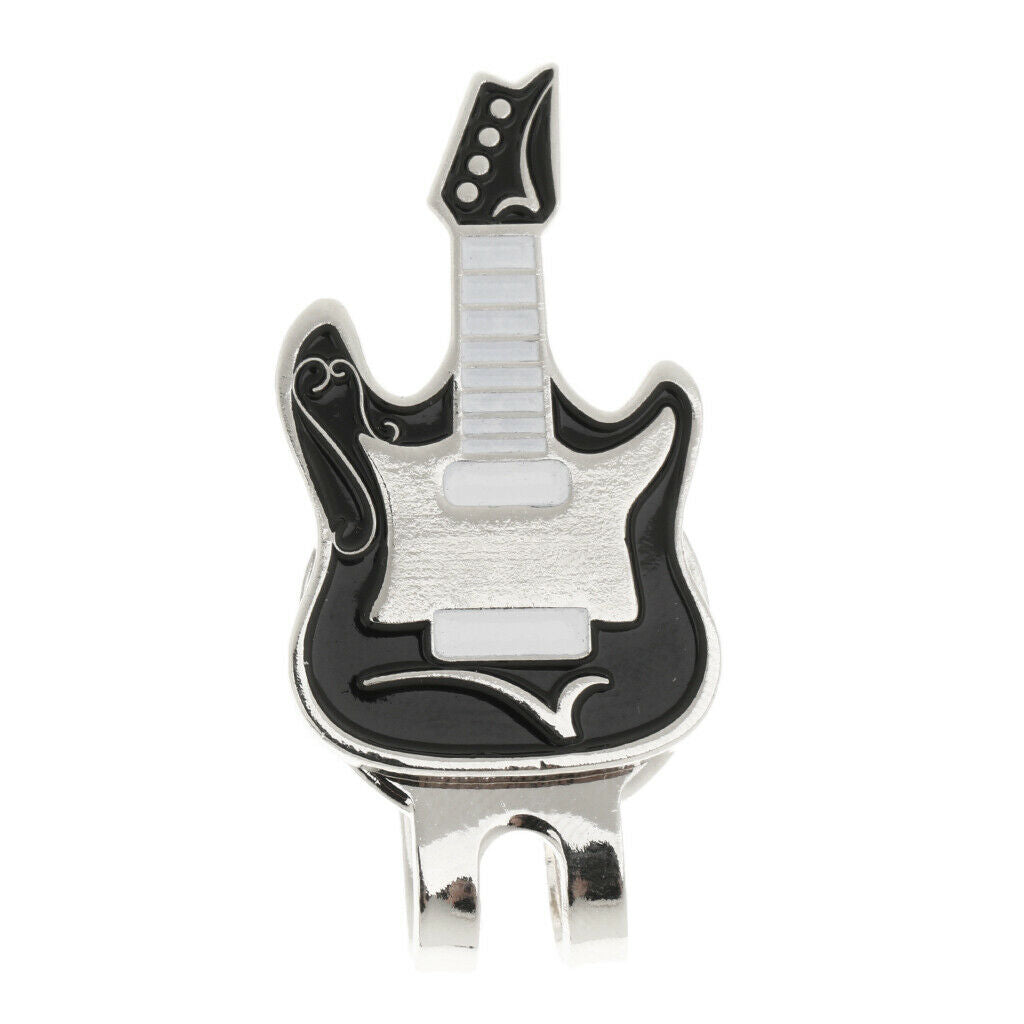 Rugged Electronic Guitar Hat Clip Golf Ball Markers Fit For Golf