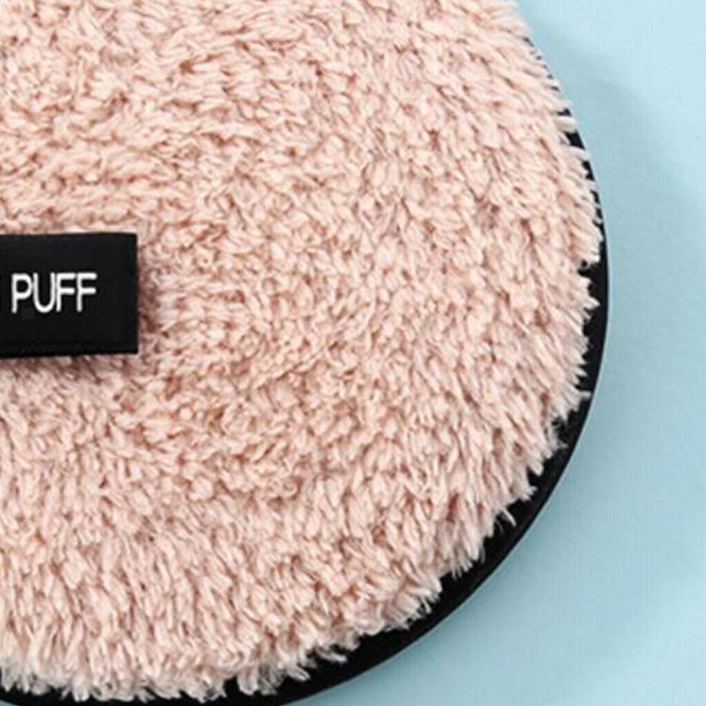 Microfiber Cloth Cotton Pads Sponge Makeup Remover Puff No pattern ( brown )