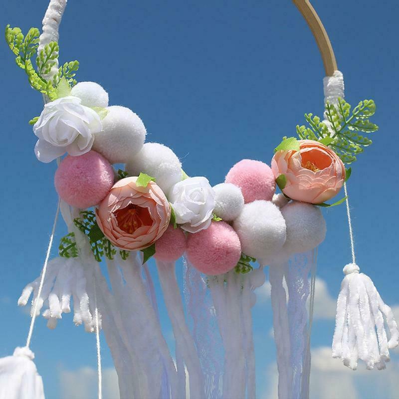 Boho Dream Catchers with Rose Flowers Handmade Dreamcatchers for Wall Hanging